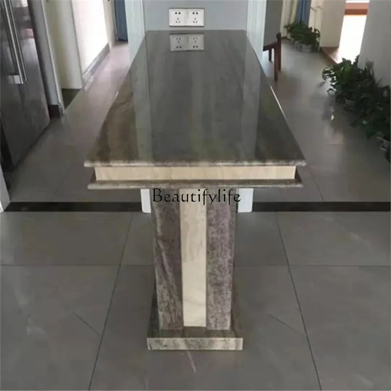 yj5 Marble display stand porch jewelry flower stand gray white