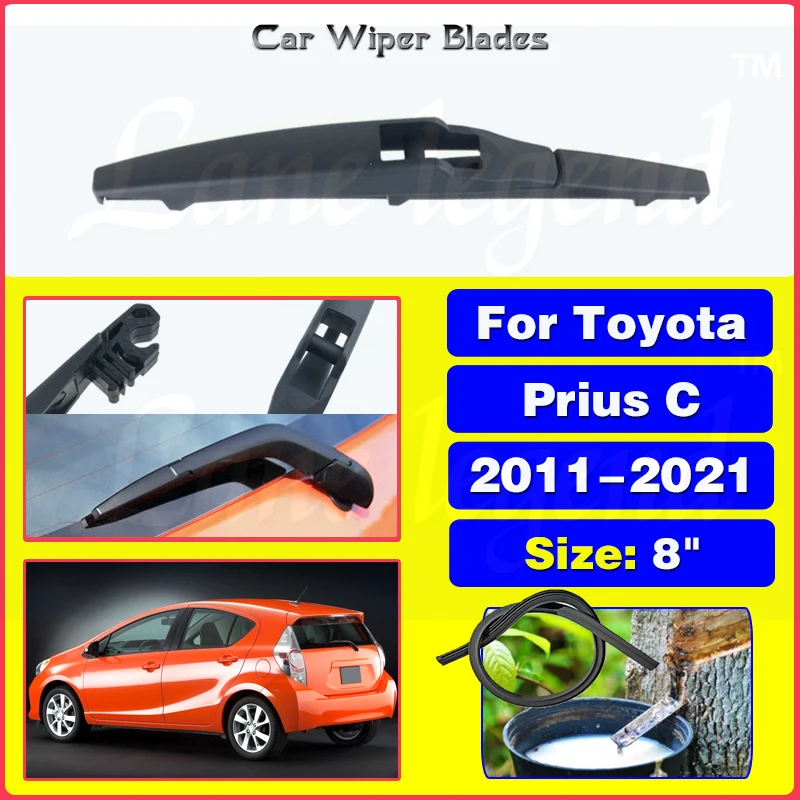 

Car Rear Wiper Blade For Toyota Prius C 2011 - 2021 Windscreen Windshield Wipers Brushes Cleaning Car Accessories 8"