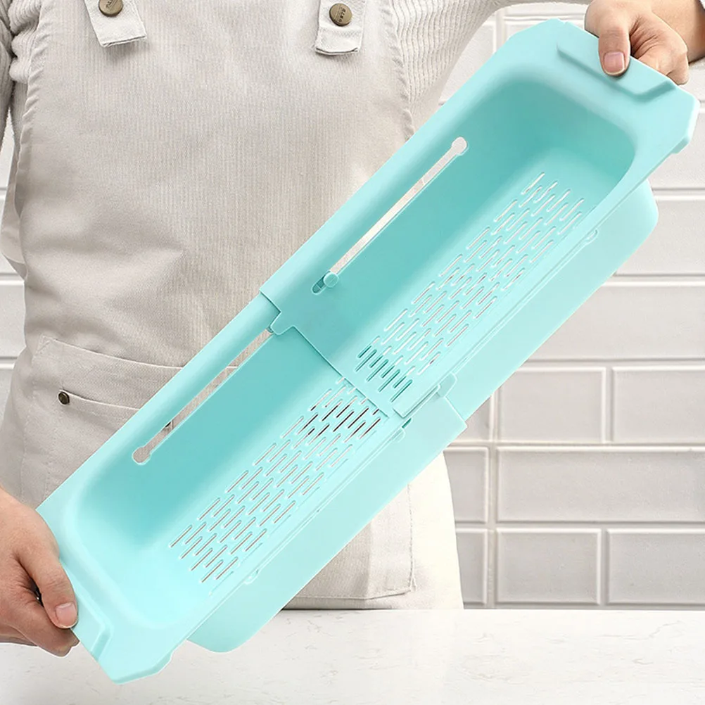 

Retractable Sink Strainer Veggie Tray Dishes Storage Basket Rack Kitchen Camping Drain Vegetables Water Filter
