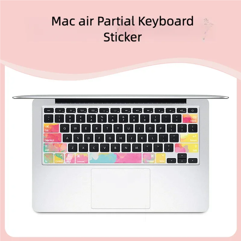 

Бестселлер MacBook Air 13, кожа для клавиатуры — точно подходит для моделей 2020–2024, противоскользящая наклейка из ПВХ (милый дизайн)