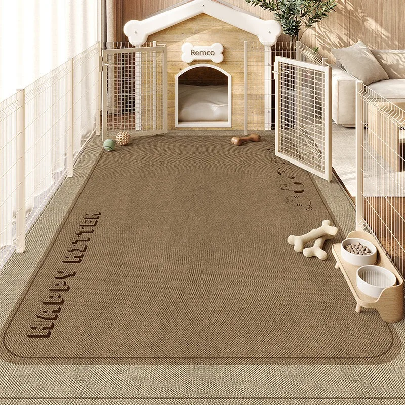 Pet Rug PVC Waterproof Urine-proof Leather Floor Mat Dog Fence Mats Non-slip Rugs Large Size Carpet Wipeable Kitchen Carpets 양탄자