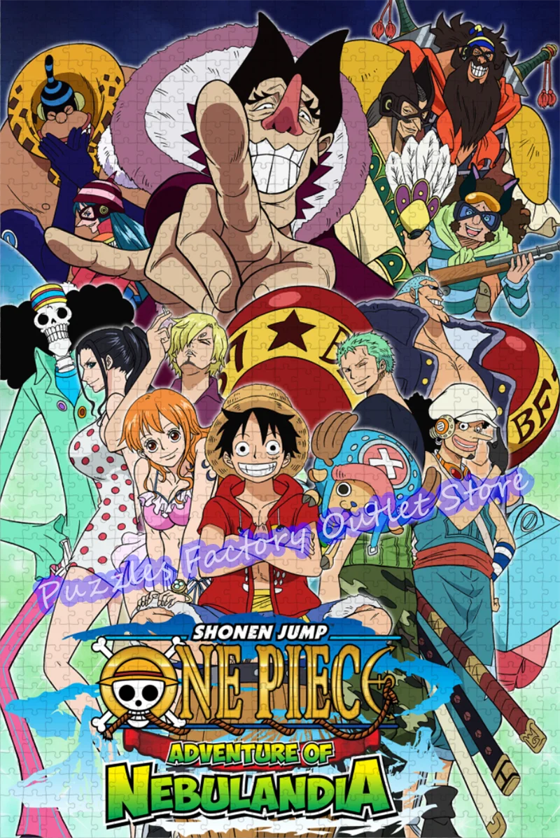 One Pieces:aduenture of Nebulandla Jigsaw Puzzle 300/500/1000 Pieces Anime Cartoon Print Decompressed Game Puzzle for Kids Toys