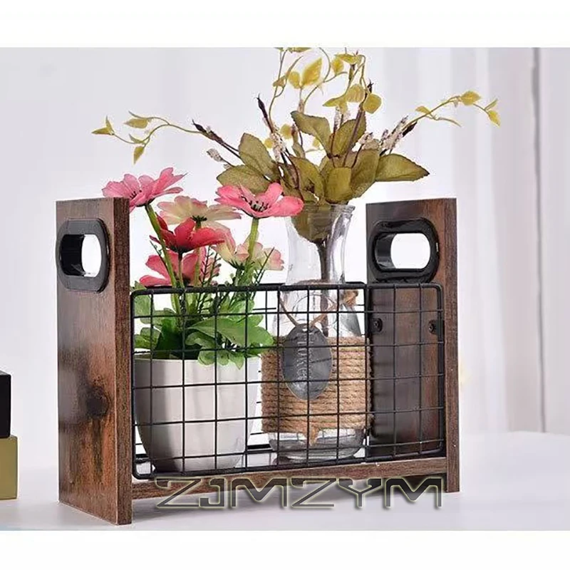 Nordic Metal Storage Basket Minimalist Book Organizer Basket Office Desktop Sundries Holder Black Newspaper Magazine Rack