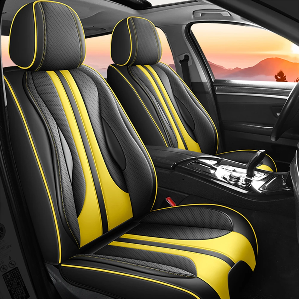 

Leather Car Seat Cover Set for Hyundai ix35 i10 Creta Getz Santa Fe Solaris i30 i40 Tucson Kona ioniq Veloster Grand Accessories
