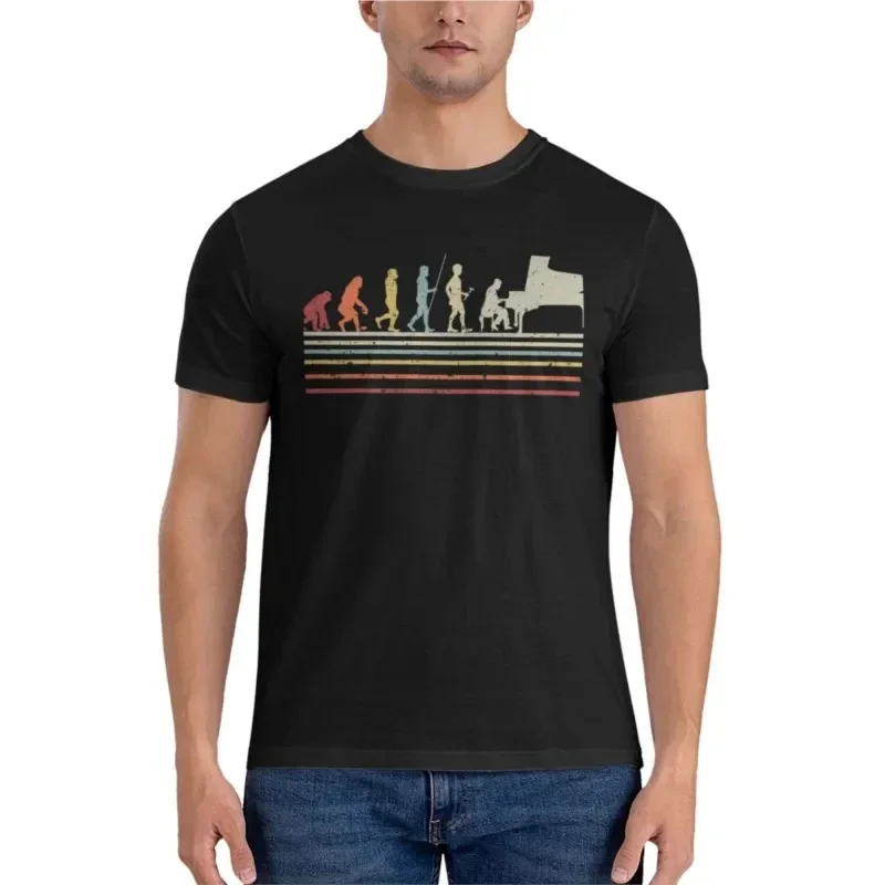

Funny PIANO EVOLUTION Active T-Shirt korean fashion tops summer clothes T-shirts for men cotton