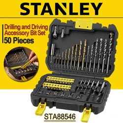 STANLEY 50 Pieces Drilling And Driving Accessory Bit Set Screwdriver Bits Set Power Tool Accessory STA88546-A9
