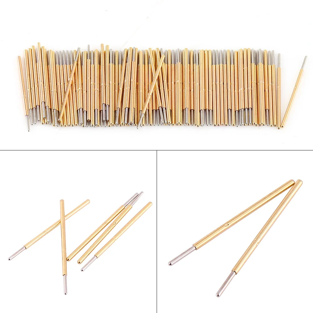 Spring Test Probe Spring Test Probe Pin P50-J1 Dia 0.68mm Length 16mm Spring Test Probe Round Head Pin for PCB Testing