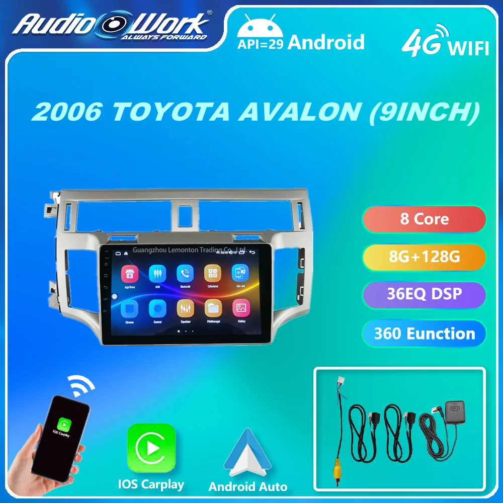 

9-дюймовый автомобильный DVD-плеер Android для Toyota Avalon 2007-2010 WIFI GPS Радио стерео BT Carplay 4G SWC DSP