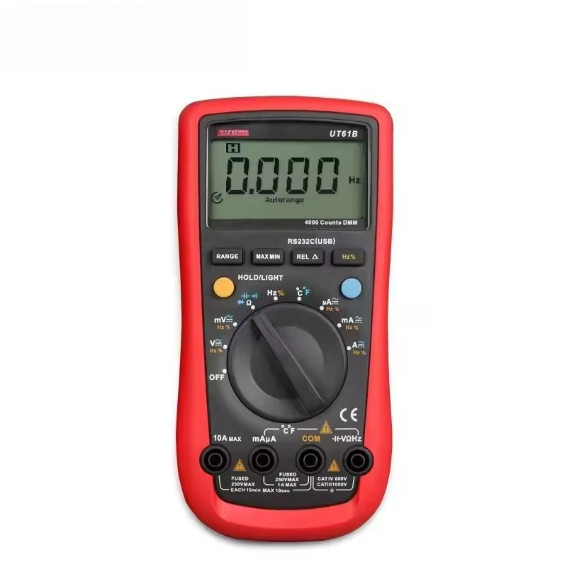 

Интеллектуальный профессиональный цифровой мультиметр-тестер UT61B/UT61E/UT61D с автоматическим выбором диапазона, 6000 отсчетов, DC/AC 1000В