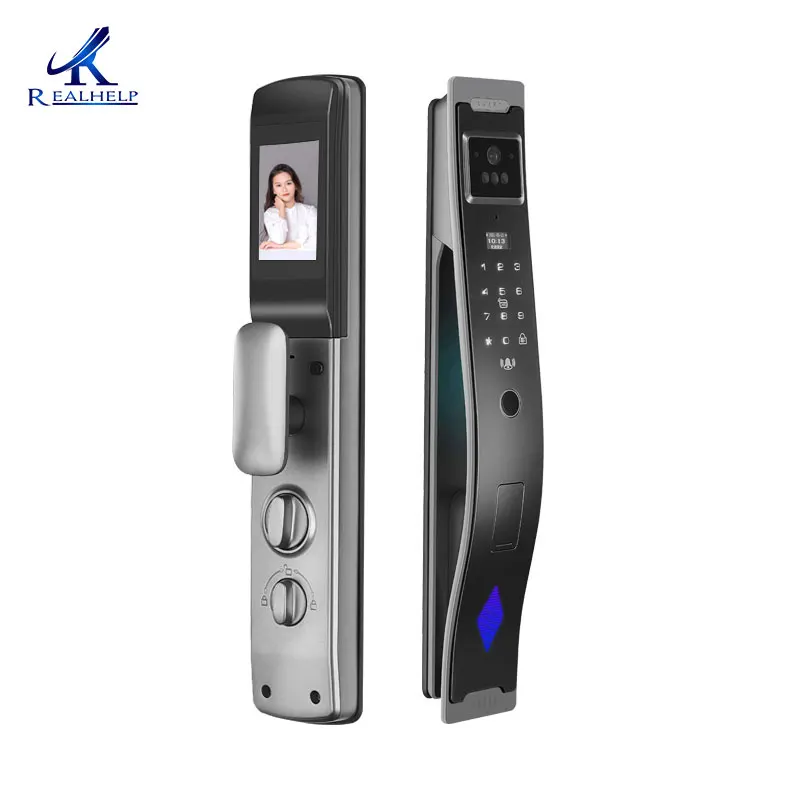 3D Face Recognition Smart Phone WIFI Remote Control Lock Home Lock with Camera Facial Recognition For Door Thickness 40-120mm