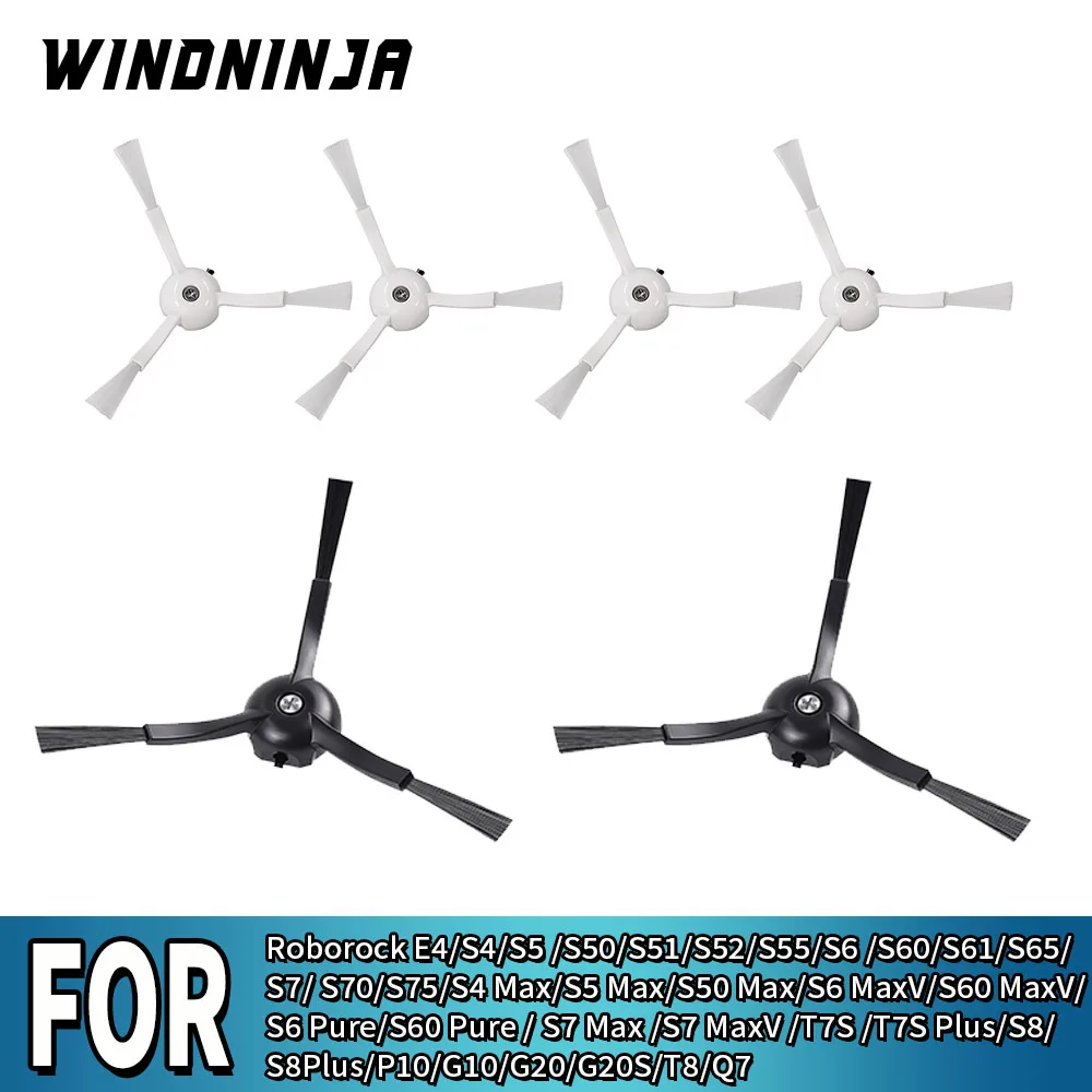 Cepillo Lateral para Roborock S50 S51 S55 S60 S6 Pure S6 MaxV S5 Max E25 E35 S8 S8 Pro Ultra G20S Q7 T8 P10 Q8 Max, Accesorios para Robot