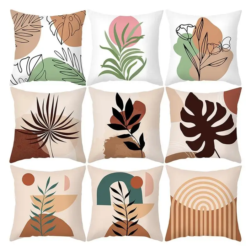 Leaf Pillow Case Super Soft Charming Decoration Home Sofa Cushion Elegance Touch Pillowcase Plush Home Leaf  Throw Pillow Case