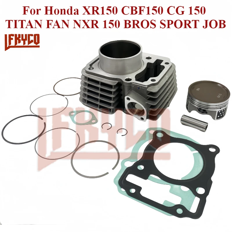 64.5mm Motorcycle Cylinder Kit for Honda XR150 CBF150 CG 150 TITAN FAN NXR 150 BROS SPORT JOB Piston Ring Tool Moto Engine Parts