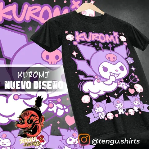 Koszulka Hello Kitty Kuromi Męska Damska Krótki Rękaw Gruba Bawełna Oversize Y2k Streetwear Harajuku Top Tee Odzież Damska