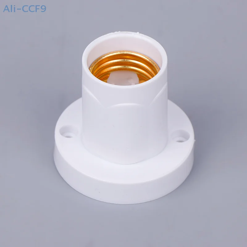 

1pcs Rotatable Straight Oblique E27 Lamp Holder 10A Flat Screw Led Lighting Bulb Head Base 230V White
