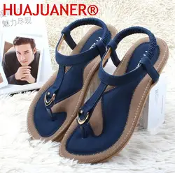 Sommer Frauen Sandalen Böhmen lässig ethnische Schuhe Flip Flops weiche Wohnungen Frau bequem plus Größe Keil Sandal ias Zapatos Mujer