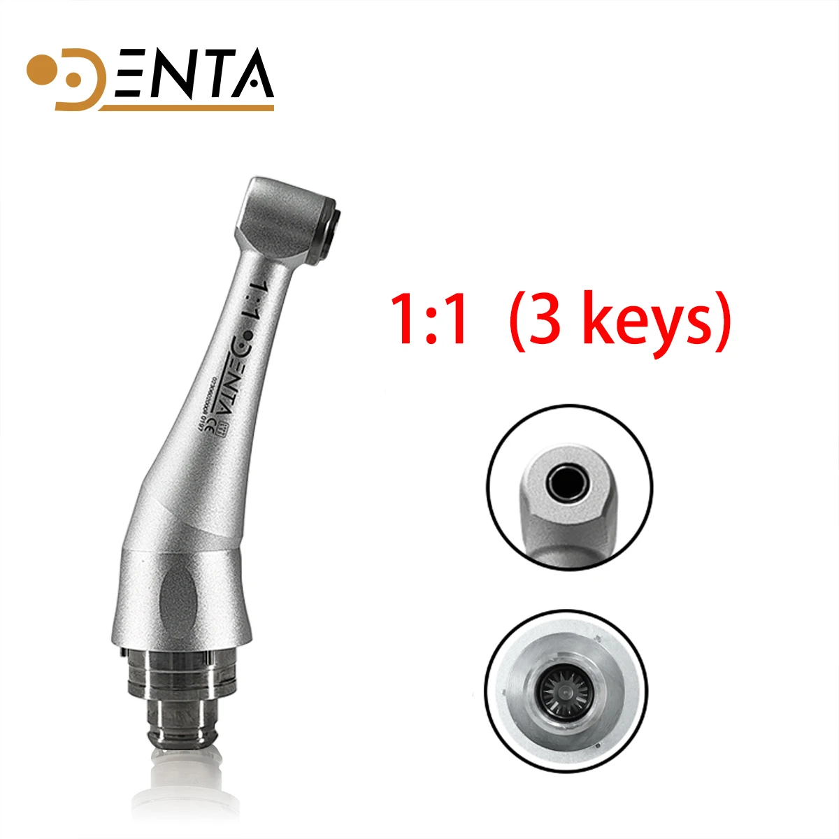 Testa per allargare il contrangolo 1:1 a 3 tasti per il motore endo del canale radicolare dentale Manipolo Pulsante coperchio della testa della lima custodia in silicone