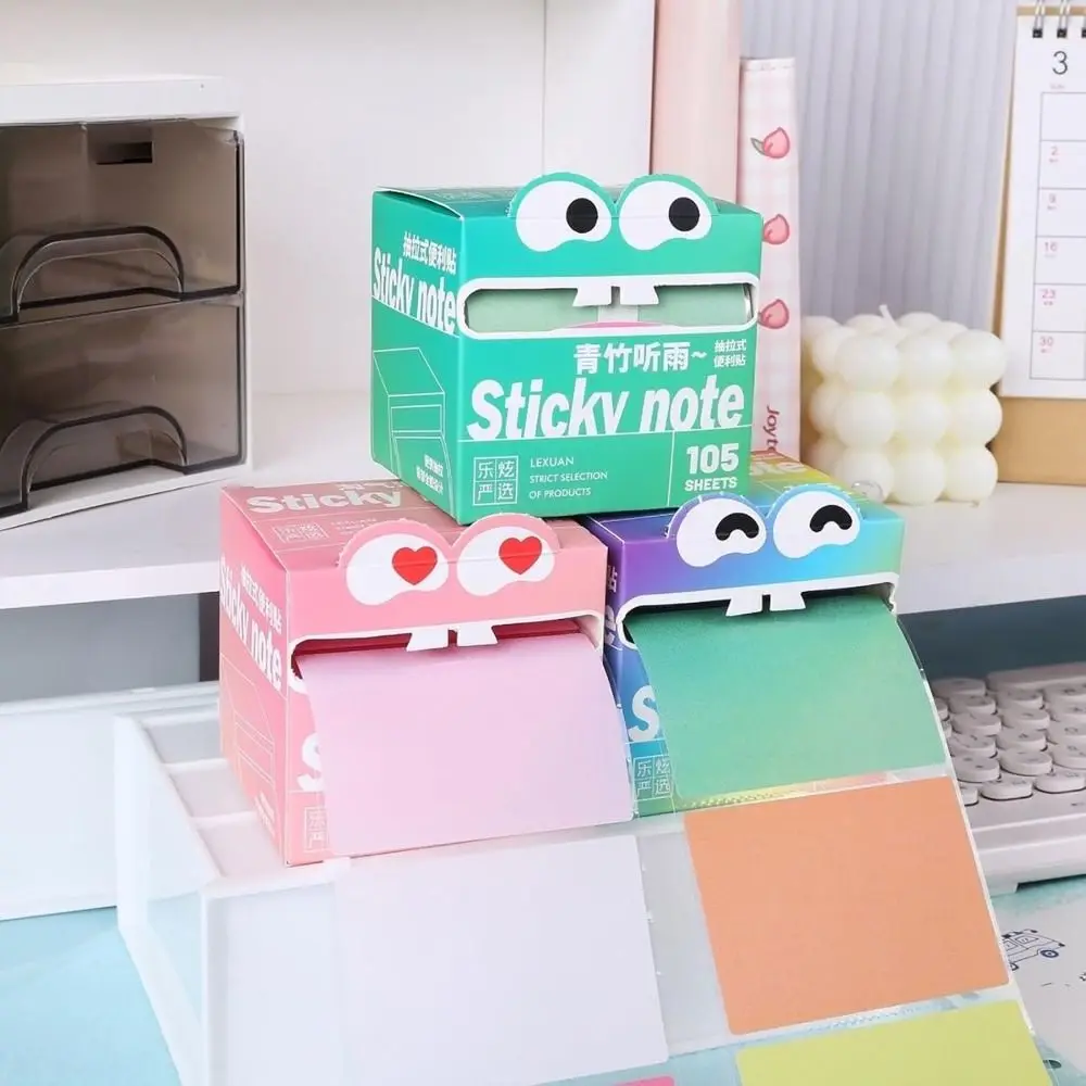 Cartoon Memo Pad Papier Trek Ontwerp Zelfklevende Planner Schema Stickers Parelmoer Transparante Dopamine