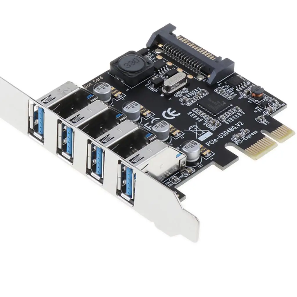 

Адаптер PCI Express USB 3.0 с чипом NEC, 4 порта, стабильное питание для настольного ПК, компьютерного корпуса