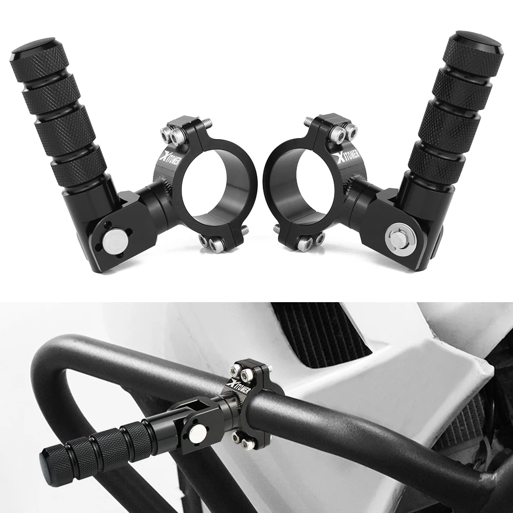 

For SUZUKI INTRUDER BOULEVARD KAWASAKI VULCAN Motorcycle Highway Footpegs Forward 32mm 38mm 1 1/4-1 1/2inch Crash Bar Foot Rests