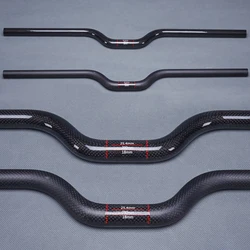 Full Carbon Fiber Bicycle Handlebar 25.4mm U Style Handlebars MTB Kids' Folding Mountain Bar Bike Parts 480mm - 700mm