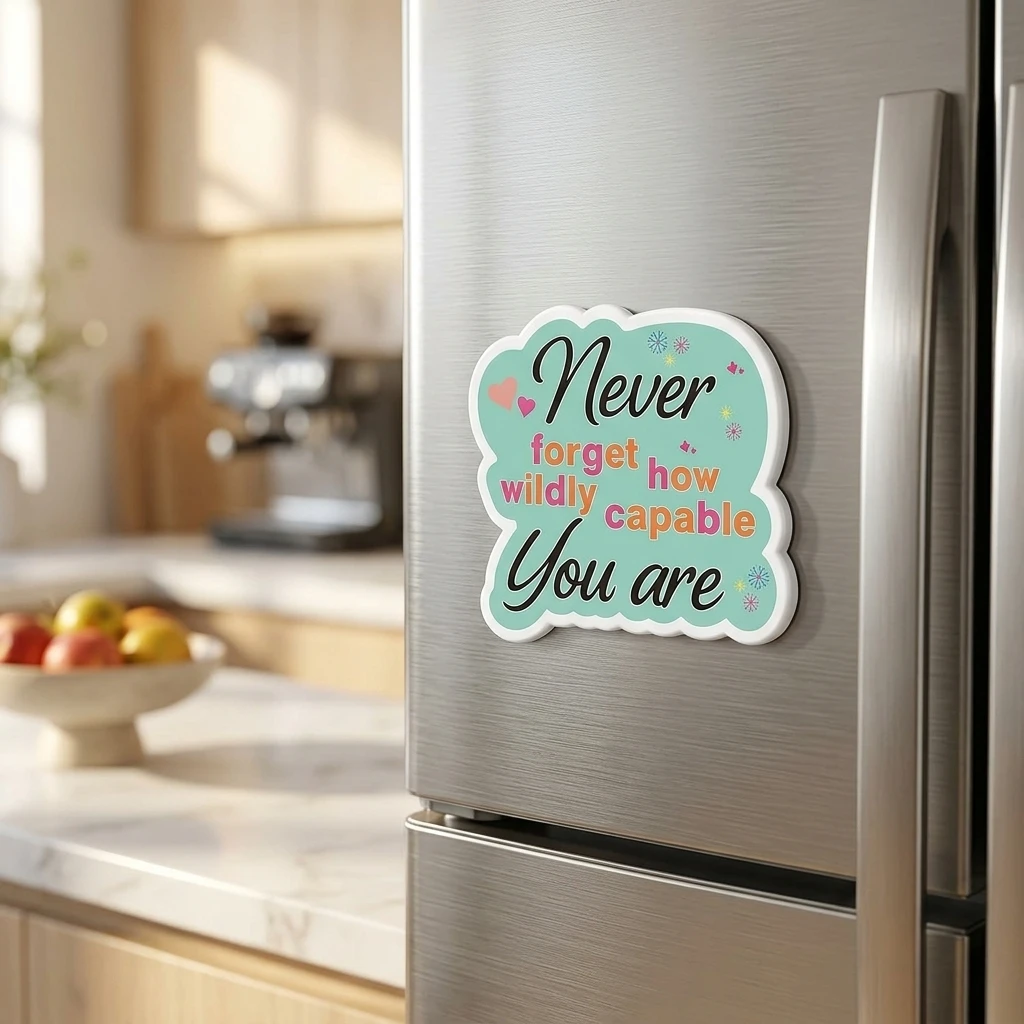 8pcs Inspirational Fridge Magnets Strong Neodymium Magnetic Quotes Positive Decor for Office Locker Cabinet Home Gift