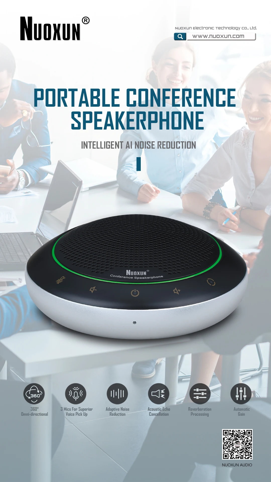 مكبر صوت Bt لاسلكي مرفق مكبر صوت USB لمكالمات المؤتمرات