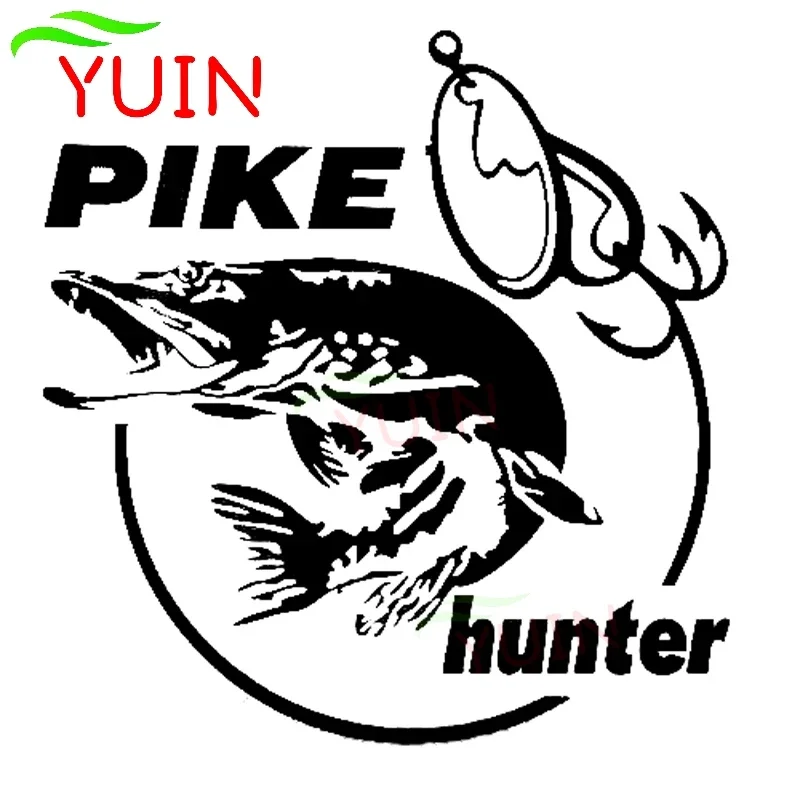 

Car Sticker Pike Hunter Fish Animal Stickers Reflective Automobile Accessories PVC Decoration Waterproof Sunscreen Decal