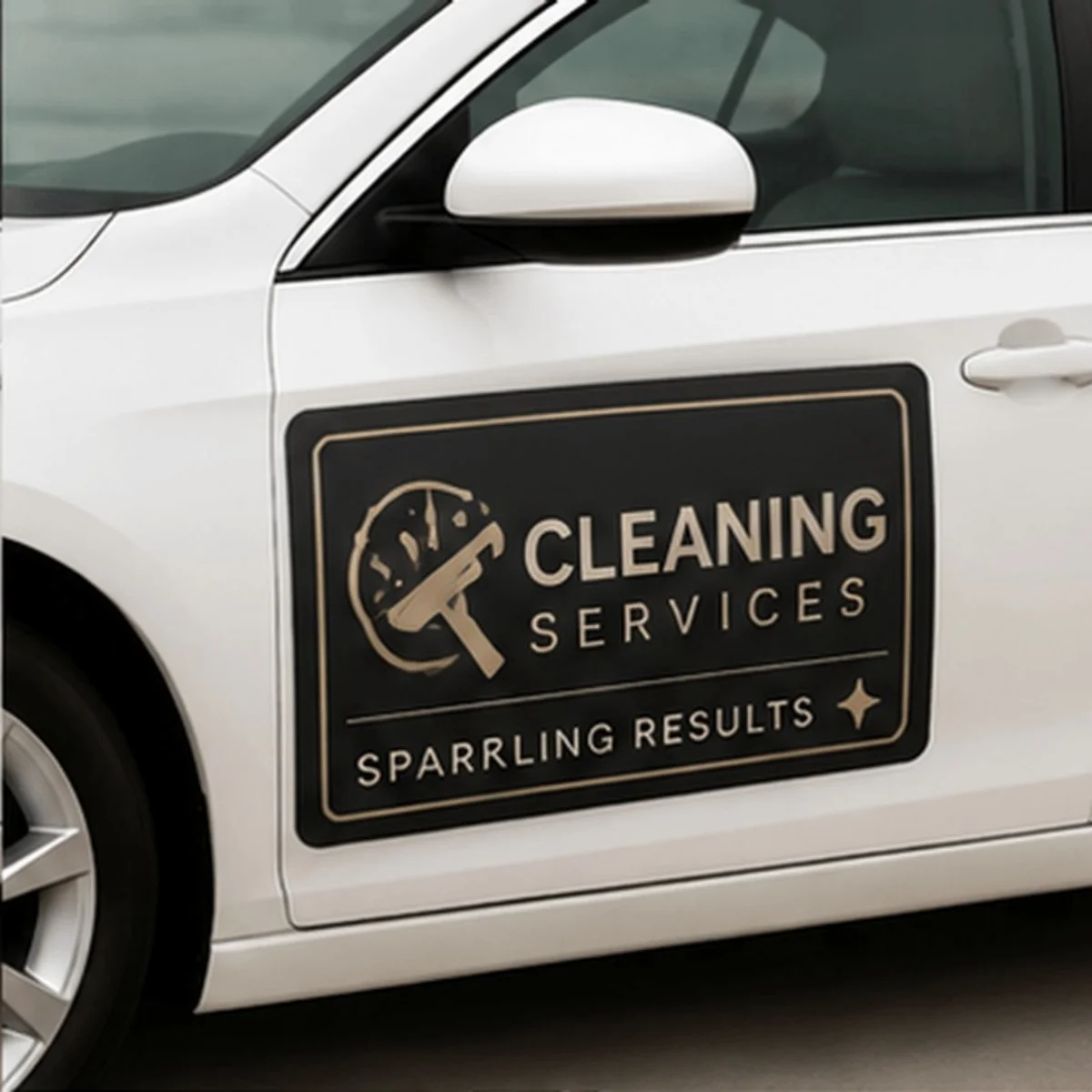 Customizable magnetic car decals—easily installed on sedans, trucks, and SUVs; fully customizable to your needs.