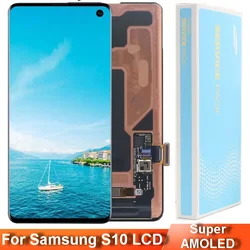 SUPER AMOLED 6.1'' S10 LCD Screen For SAMSUNG Galaxy S10 G973 SM-G973F G973D/S G9730 G973U Display Touch Digitizer Replacement