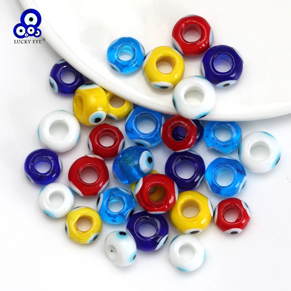 EVIL EYE 5pcs/lot Multi Color Loose Spacer Beads Drop Oil Turkish Evil Eye Beads for Jewelry Making DIY Bracelet Accessories