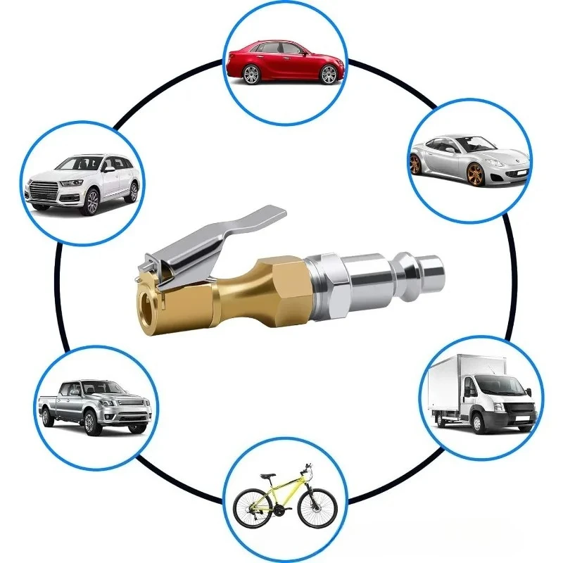 1PC/3 PCS Copper US Standard Tire Quick Inflation Nozzles and Tire Inflation Chuck Accessories, Suitable for All Tires