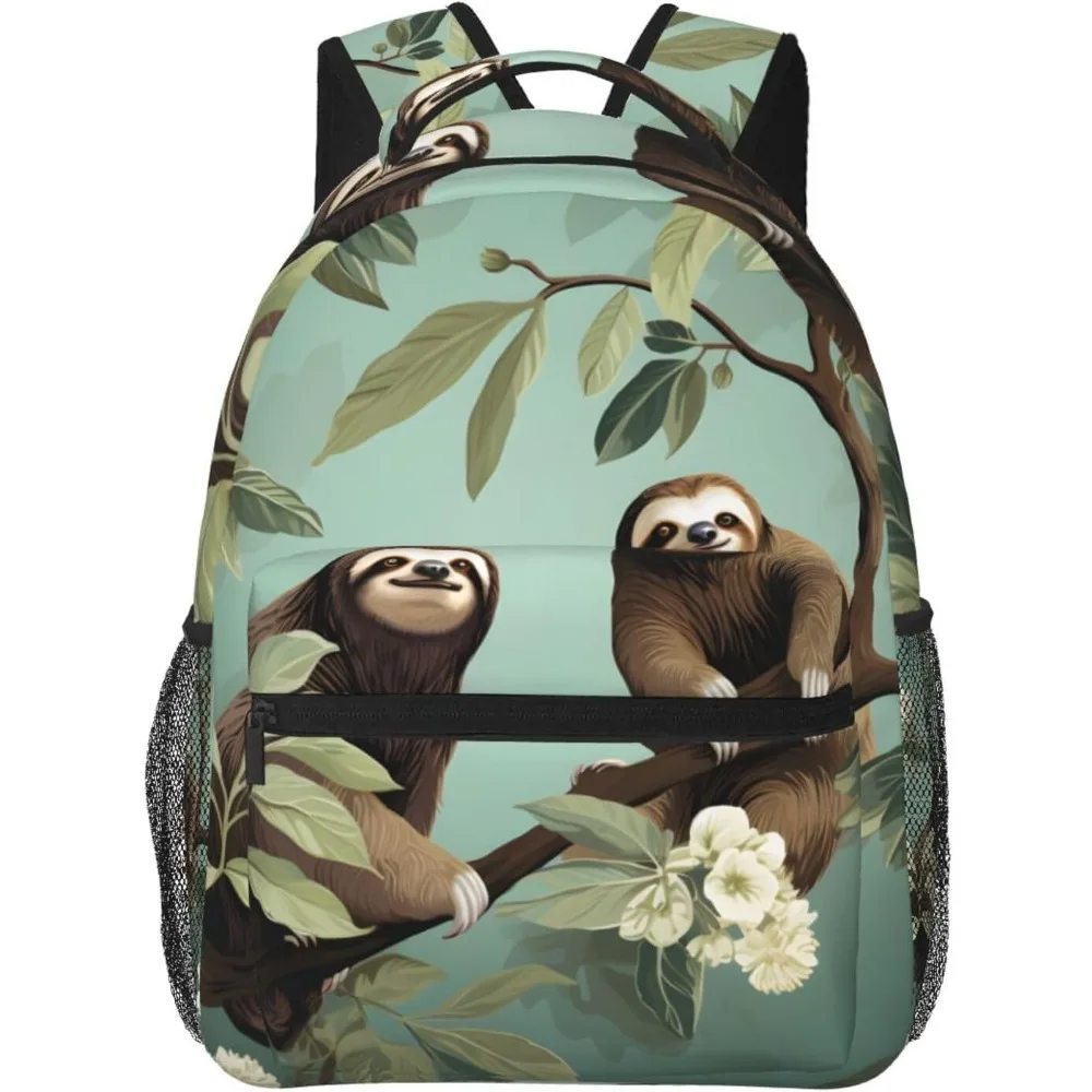 

laptop bag back to school Cute Cartoon Sloth Lightweight Laptop Backpack Lightweight Multipurpose Travel Casual Daypack Unisex C