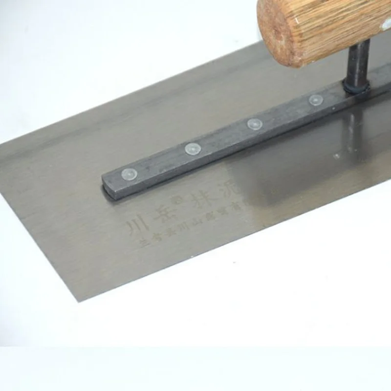 Aço carbono Putty Raspando Faca, Claying Trowel, Cabo de madeira, Tile Tool, Drywall Knife, Boa Elasticidade, Comprimento 250mm