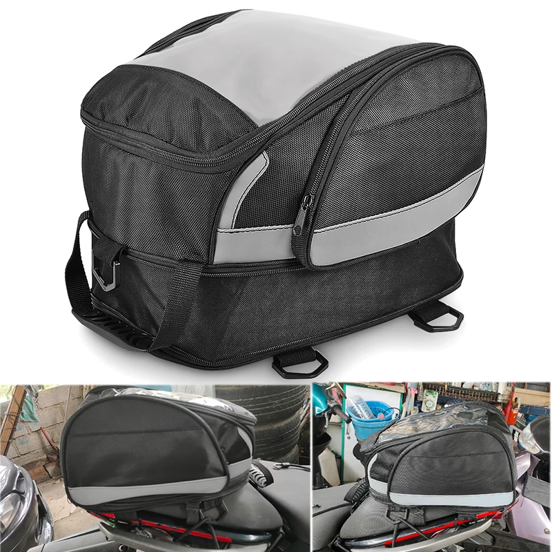 

Motorbike Backpack Rear Tail Bags Waterproof Racing Race Helmet bag pit bike dual sport enduro Luggage Scooter Travel Saddle bag