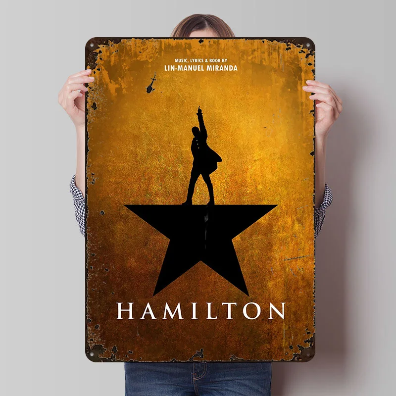 هاميلتون المعادن المشارك علامات معدنية جدار الفن الملصقات على جدار ديكور مخصص تين تسجيل للديكور المنزل خمر الداخلية الرجعية #1