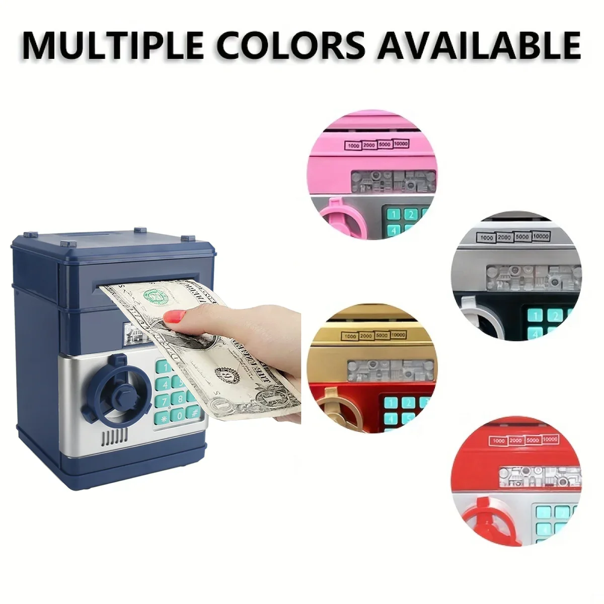Tirelire pour enfants, tirelire à mot de passe électronique, Mini ATM, pièce de monnaie, jouet d'anniversaire pour enfants, boîte de banques ATM