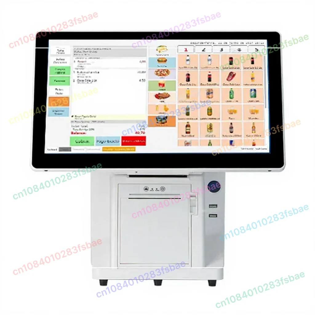 

15.6+11.6 inch touch screen POS machine, Windows/Android with printer, all-in-one touch machine, restaurant cash register,