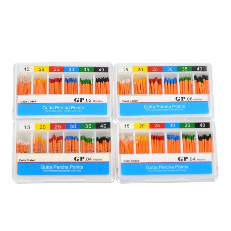 

10 Boxes Dental Gutta Percha Points Endo Root Canal Obturating Tips Bars Taper GP0.02 0.04 0.06 F1 F2 F3 Dentistry Clinic