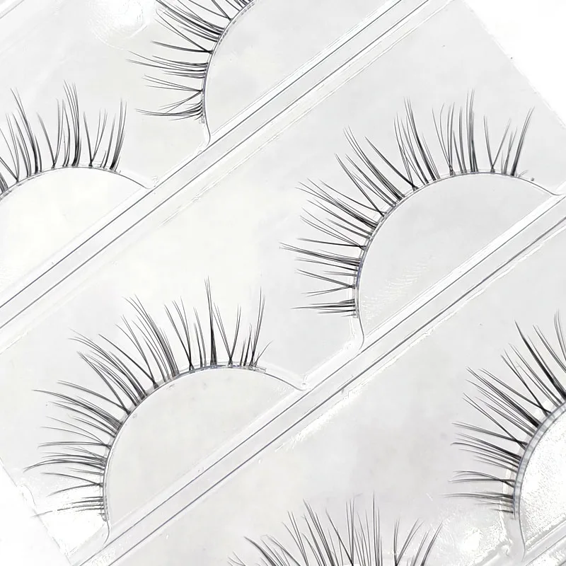 Iagede Air False Eye Lashes ชุดธรรมชาติขนตา Clear Band Ake ขนตา Glimmer เริ่มต้นเครื่องมือแต่งหน้าขนตา