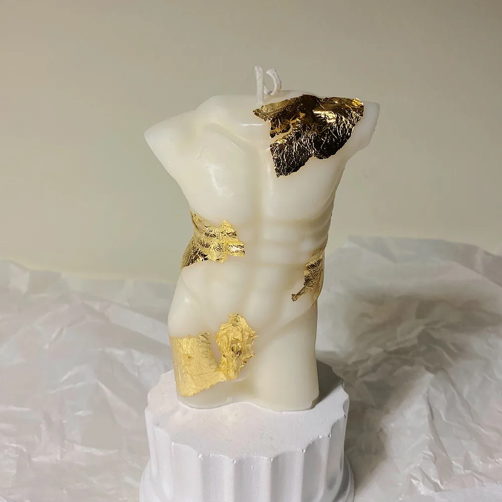 Gold foil low temperature candle, melting point 40° ylang Ylang flower candle. Body shape sexy low SM candle, peony rose