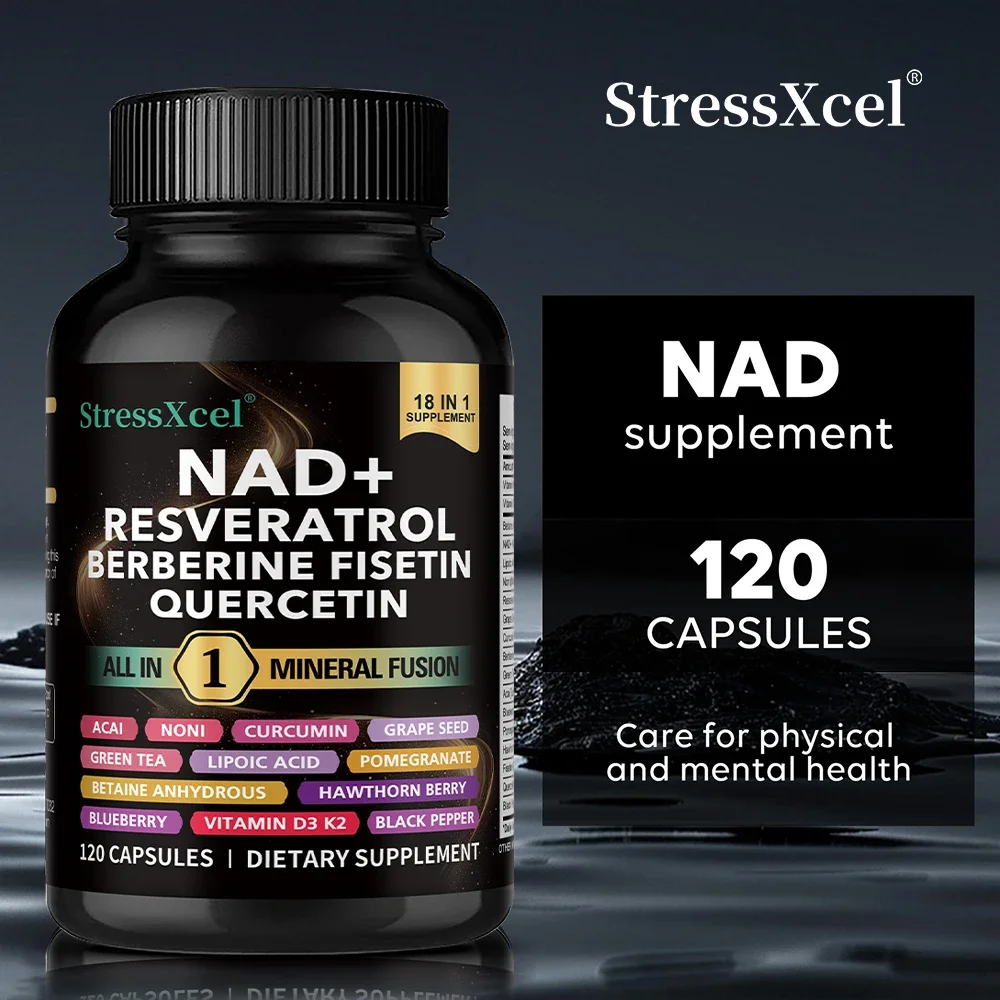Suplemento NAD+ con Resveratrol - Boost NAD+ Niveles, Energía y Soporte Antienvejecimiento - Absorción Superior, Vegano, 120 Softgels - Image 5