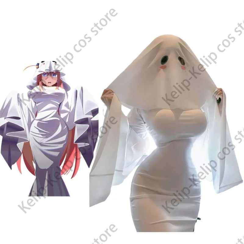 Customized Sexy Cute Female Ghost Cosplay Costume Halloween Scare Face Cape Scream Costume Adult  Dress Hallowen Cosplay Costume