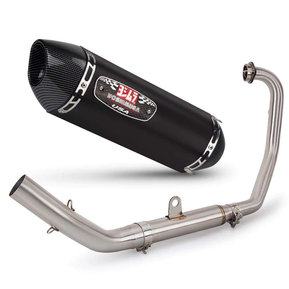 

Motorcycle Exhaust Full System For CFMOTO 250SR 300SR NK250 NK300 Front Link Pipe Connect Yoshimura R77 Muffler with DB Killer