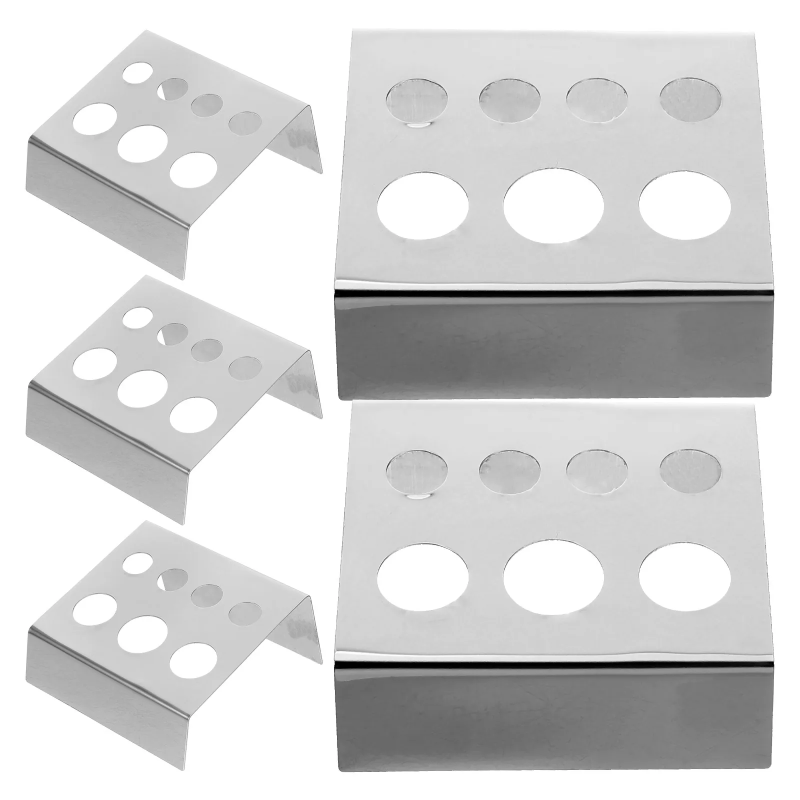 

5pcs Pigment Holder Stainless Steel Tattoo Ink Cup Stand 7 Holes Organizer For Tattoo Supplies Assorted Holes Base