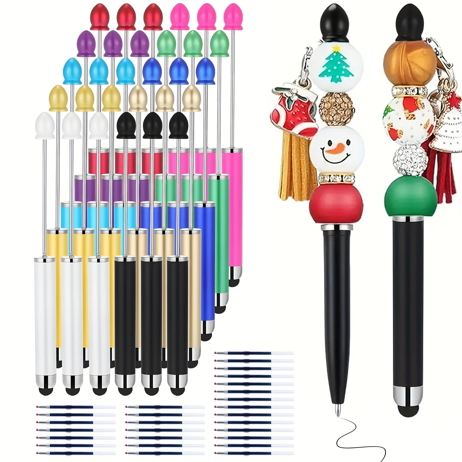 

70 Pcs Beadable Stylus Ballpoint Pens for Touch Screens, High Precision & Sensitivity for Everyday Writing/Drawing