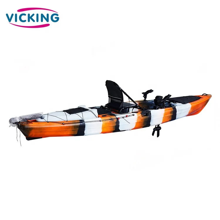 14ft Sit On Top Fishing Propeller Pedal Kayak Bass Angler Boat Sea Ocean Fish Tackle