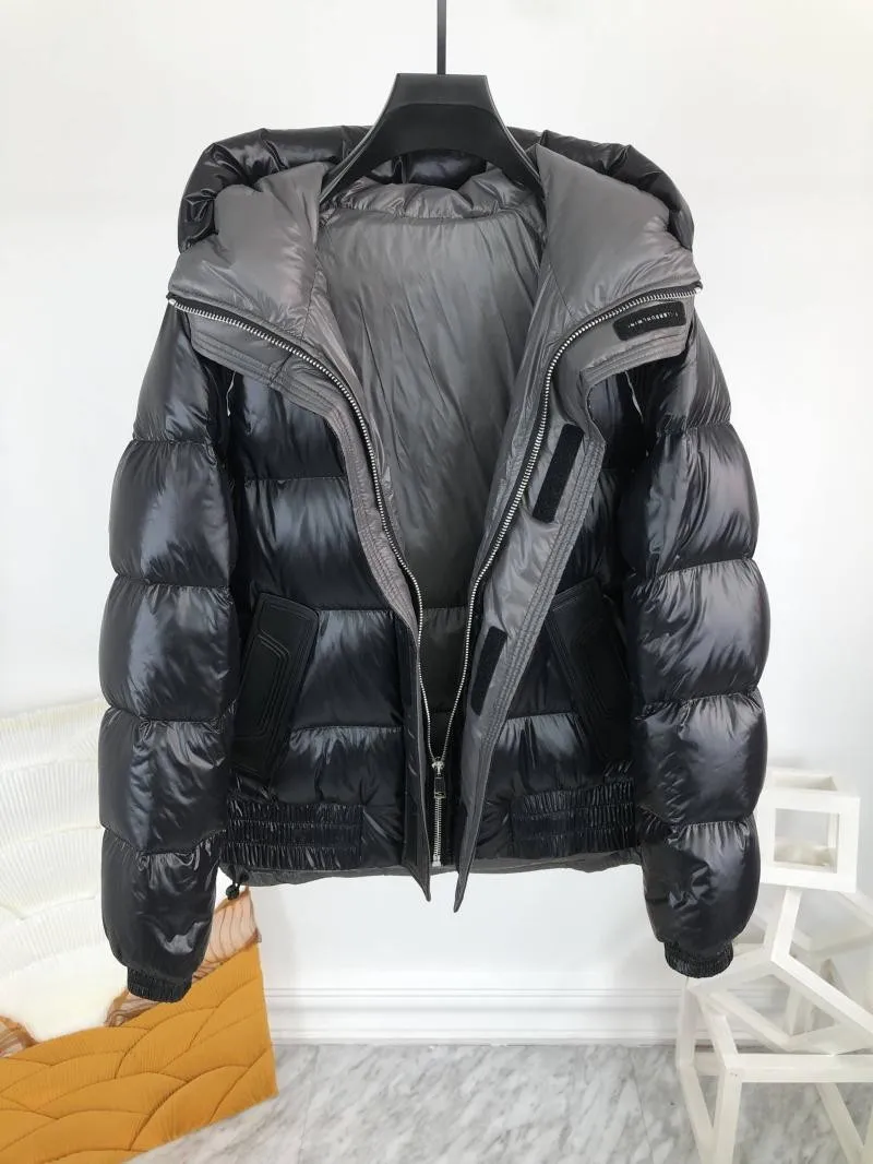 New Winter Mens Thicken Warm Medium Long Hooded Down Coat Stand Collar Zipper Fashion Casual Jacket Male High Street Overcoat