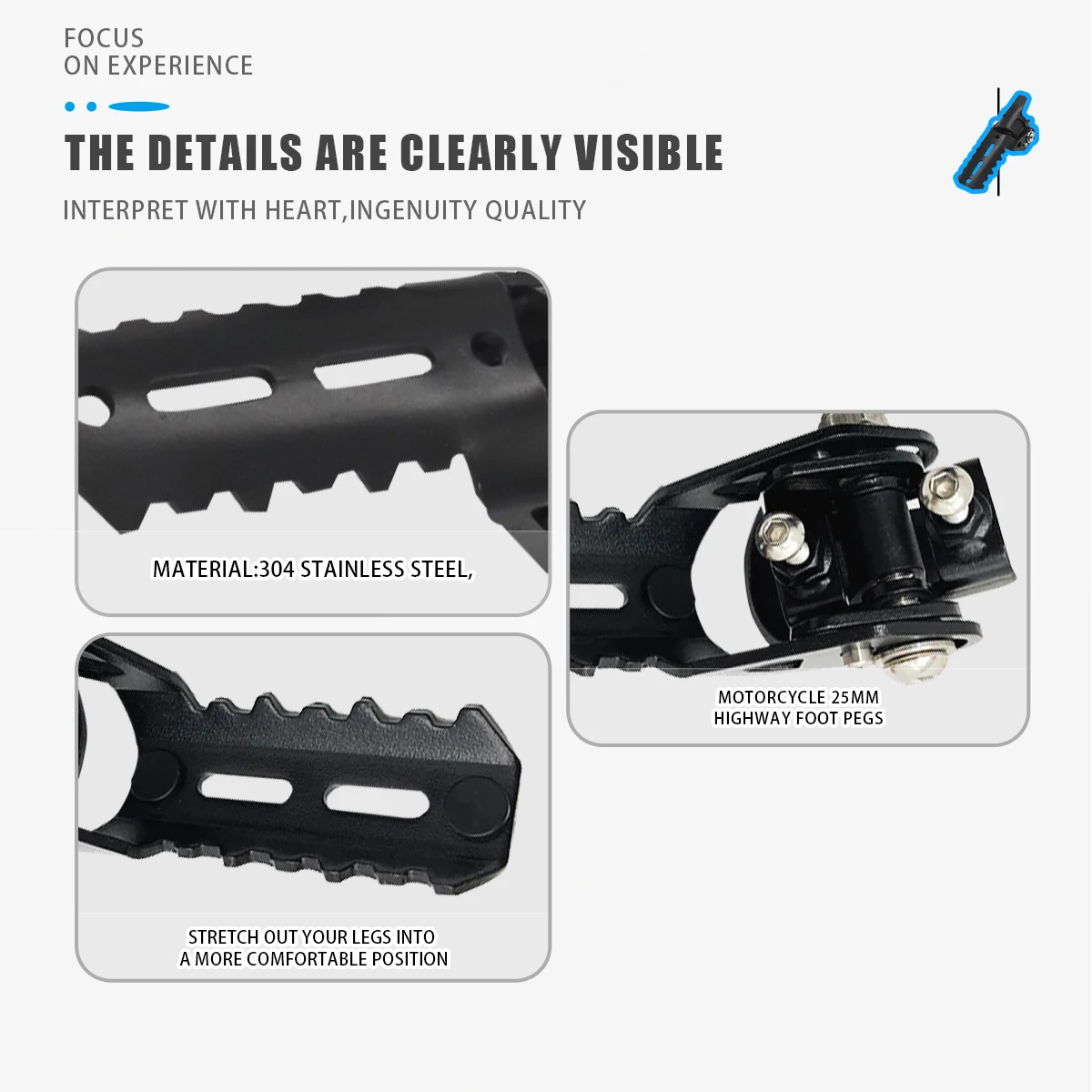 Składane podnóżki motocyklowe do BMW R1250GS R 1250 GS LC 2013-2023 2022 R1200GS LC 2013-2023