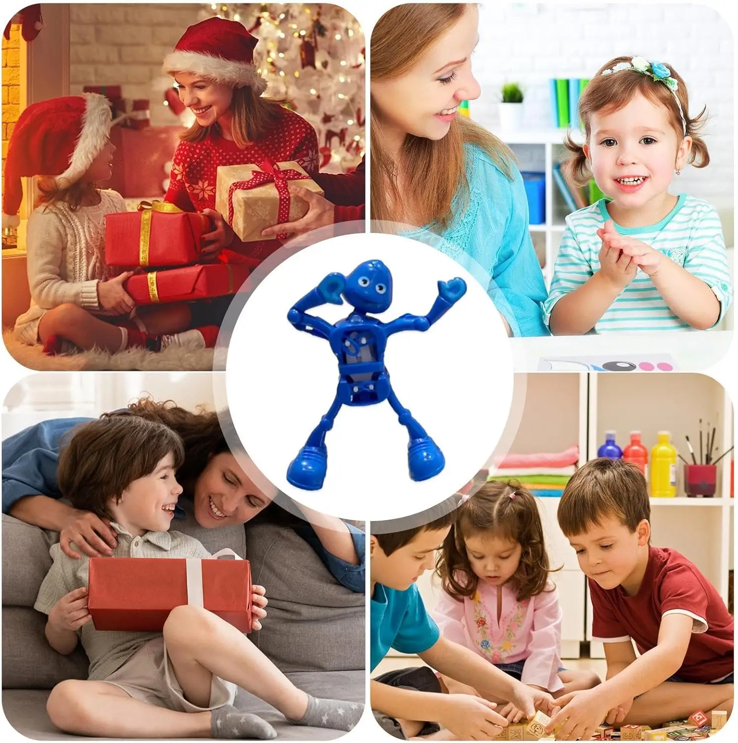 Nakręcany Robot Chodzący - Nakręcany Robot Tańczący na Sprężynie, Przenośny Nakręcany Robot Tańczący Chodzący i Kręcący się na Sprężynie na Prezent